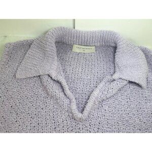 SALT MURPHY Lilac Purple Collared Sleeveless Knit Vest Unisex Size M